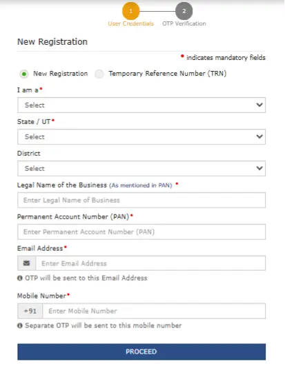 GST | Goods and Services Tax Login, and Registration 2025 Part A- Basic Details