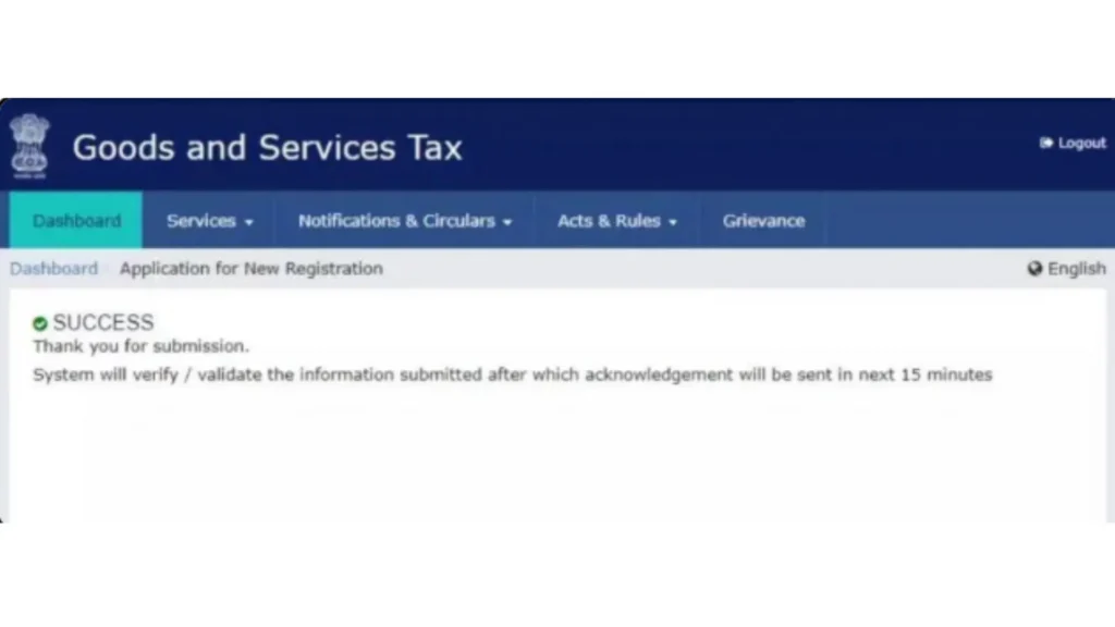 GST | Goods and Services Tax Login, and Registration 2025 Success